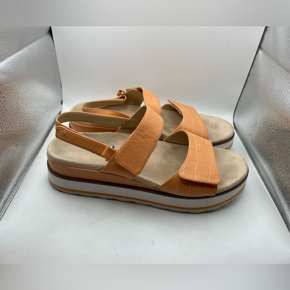 Vionic Orange Platform Sandals With Adjustable St… - image 2